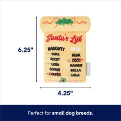 Frisco Holiday Santa's List Plush & TPR Inside Dog Toy -Dog Supplies Sale 360970 PT1. AC SS1800 V1695043877