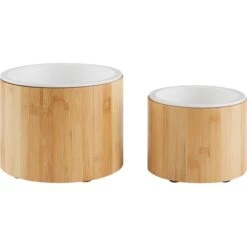 Frisco Elevated Non-Skid Bamboo Melamine Dog Bowl With Bamboo Stand -Dog Supplies Sale 363391 PT5. AC SS1800 V1657657268