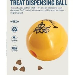 Planet Dog Orbee-Tuff Essentials Vanilla Scented Interactive Dog Ball Treat Dispenser Toy, Yellow -Dog Supplies Sale 367765 PT2. AC SS1800 V1644528447