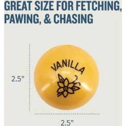 Planet Dog Orbee-Tuff Essentials Vanilla Scented Interactive Dog Ball Treat Dispenser Toy, Yellow -Dog Supplies Sale 367765 PT5. AC SS1800 V1644531490