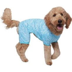 Frisco Blue Ocean Waves Dog & Cat Jersey PJs -Dog Supplies Sale 556142 PT3. AC SS1800 V1674829131