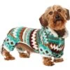 Frisco Fairisle Cozy Plush Fleece Dog & Cat PJs, Green -Dog Supplies Sale 719054 MAIN. AC SS1800 V1692380241