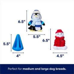 Frisco Holiday Arctic Buddies 2-in-1 Rip For Surprise Plush & Rubber Dog Toy -Dog Supplies Sale 739718 PT1. AC SS1800 V1695043539