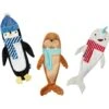 Frisco Holiday Arctic Friends Stuffing-Free Skinny Plush Squeaky Dog Toy -Dog Supplies Sale 739878 MAIN. AC SS1800 V1694812340