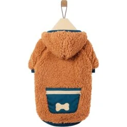Frisco Wubby Textured Fleece Dog & Cat Hoodie W/ Pocket -Dog Supplies Sale 742510 PT3. AC SS1800 V1692377818