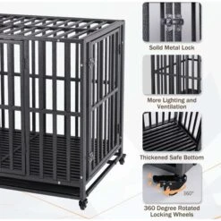 SMONTER Two Doors Heavy Duty Dog Crate -Dog Supplies Sale 904190 PT3. AC SS1800 V1688398360