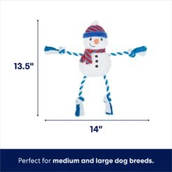 Frisco Holiday Snowman Plush With Rope Squeaky Dog Toy & Frisco Holiday Reindeer Plush With Rope Squeaky Dog Toy -Dog Supplies Sale 986174 PT2. AC SS1800 V1698257848