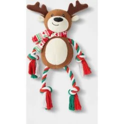 Frisco Holiday Snowman Plush With Rope Squeaky Dog Toy & Frisco Holiday Reindeer Plush With Rope Squeaky Dog Toy -Dog Supplies Sale 986174 PT5. AC SS1800 V1698258175