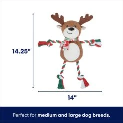Frisco Holiday Snowman Plush With Rope Squeaky Dog Toy & Frisco Holiday Reindeer Plush With Rope Squeaky Dog Toy -Dog Supplies Sale 986174 PT6. AC SS1800 V1698258115