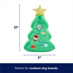 Frisco Holiday Santa's Helpers Plush Squeaky Dog Toy, 3 Count & Frisco Holiday Tree Thin Plush Squeaky Dog Toy -Dog Supplies Sale 986222 PT6. AC SS1800 V1698257735